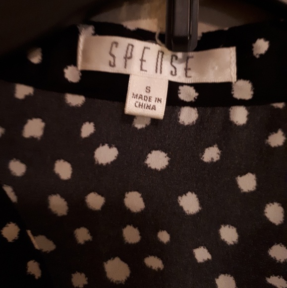 Black & white polka dot chiffon blouse - Picture 3 of 5